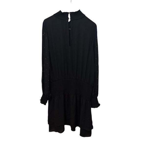White House Black Market Black Blouson Sleeve Dress Size XL - Picture 2 of 6